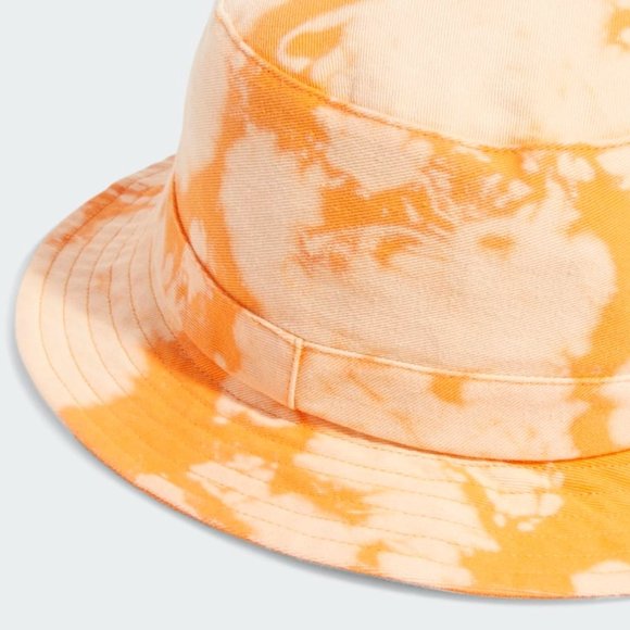 Adidas Originals Trefoil Reverse Tie Dye Bucket Hat Cap Orange EY5563 OSFM - New - Picture 6 of 7